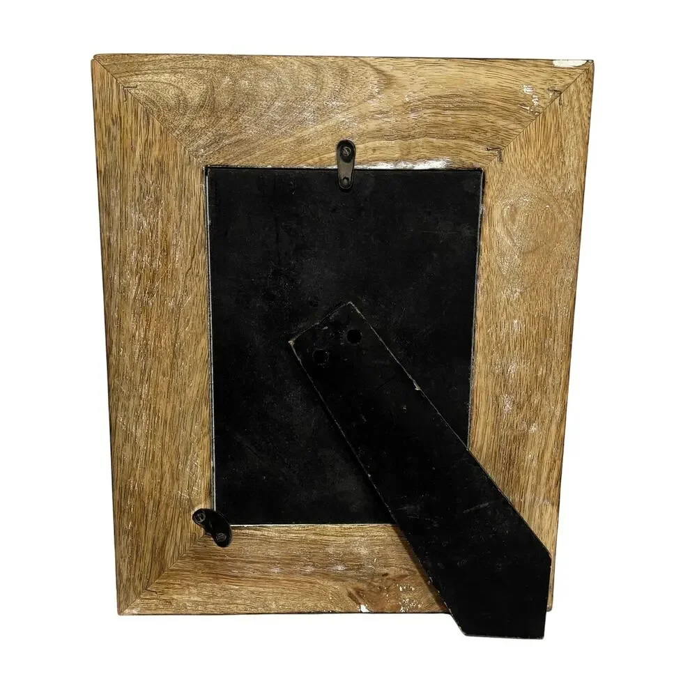 Carved wood photo frame natural whitewashed rustic farmhouse cottage chic 5